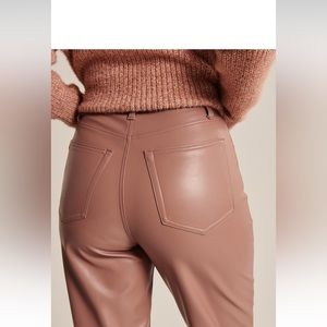 Abercrombie & Fitch 90’s Straight Ultra High-rise Vegan Leather Pants